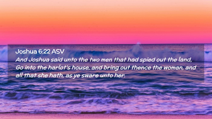 Picture 02 - Joshua 6:22 ASV Desktop Wallpaper - And Joshua said unto the two men that had spied - Desktop Bible Verse Wallpaper