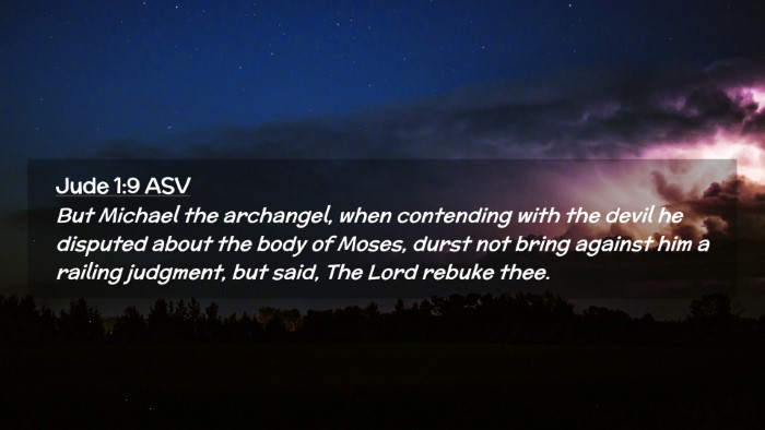 Picture 02 - Jude 1:9 ASV Desktop Wallpaper - But Michael the archangel, when contending with - Desktop Bible Verse Wallpaper