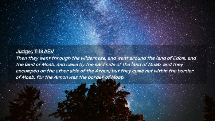 Picture 02 - Judges 11:18 ASV Desktop Wallpaper - Then they went through the wilderness, and went - Desktop Bible Verse Wallpaper