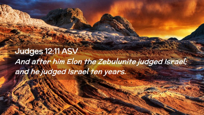 Picture 02 - Judges 12:11 ASV Desktop Wallpaper - And after him Elon the Zebulunite judged Israel; - Desktop Bible Verse Wallpaper