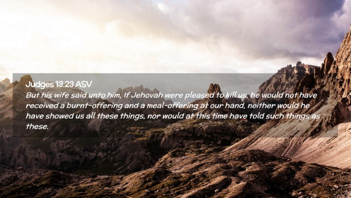 Picture 02 - Judges 13:23 ASV Desktop Wallpaper - But his wife said unto him, If Jehovah were - Desktop Bible Verse Wallpaper