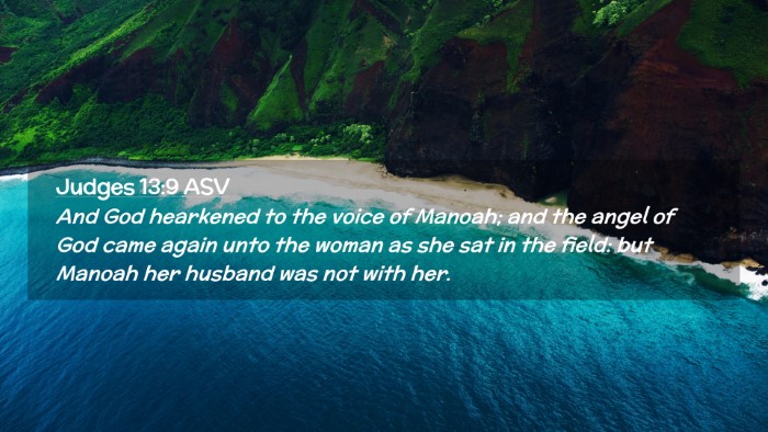 Picture 02 - Judges 13:9 ASV Desktop Wallpaper - And God hearkened to the voice of Manoah; and the - Desktop Bible Verse Wallpaper
