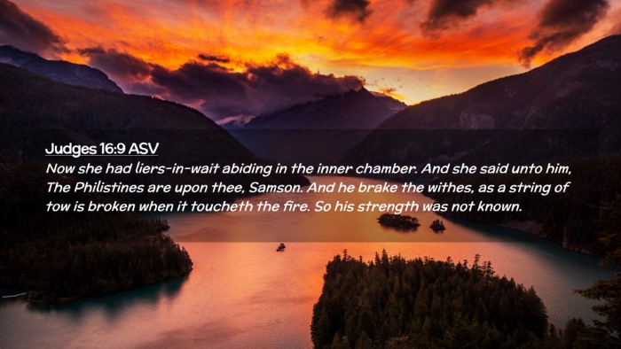 Picture 02 - Judges 16:9 ASV Desktop Wallpaper - Now she had liers-in-wait abiding in the inner - Desktop Bible Verse Wallpaper
