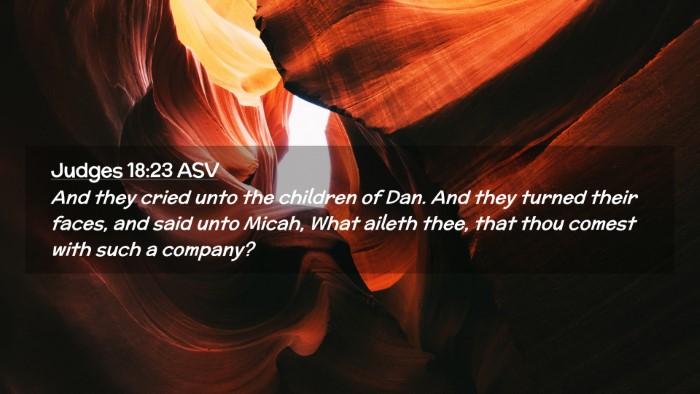 Picture 02 - Judges 18:23 ASV Desktop Wallpaper - And they cried unto the children of Dan. And they - Desktop Bible Verse Wallpaper