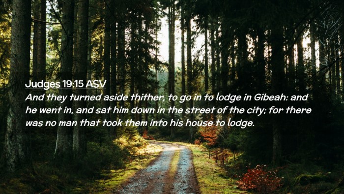 Picture 02 - Judges 19:15 ASV Desktop Wallpaper - And they turned aside thither, to go in to lodge - Desktop Bible Verse Wallpaper