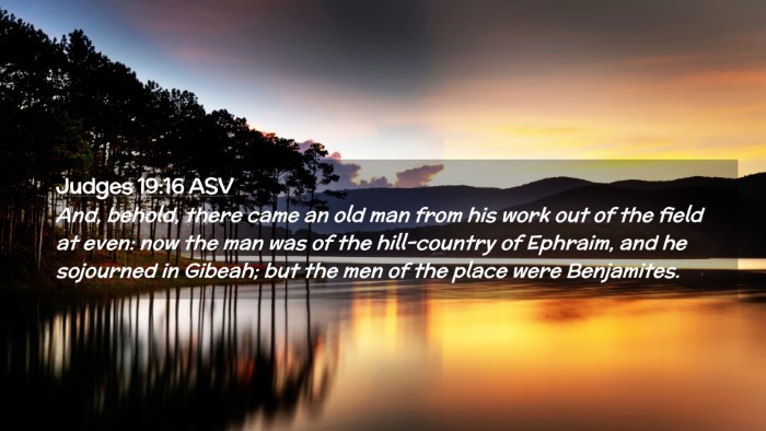 Picture 02 - Judges 19:16 ASV Desktop Wallpaper - And, behold, there came an old man from his work - Desktop Bible Verse Wallpaper