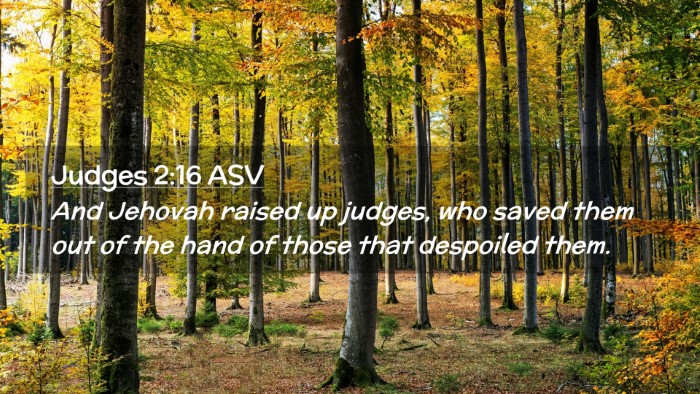 Picture 02 - Judges 2:16 ASV Desktop Wallpaper - And Jehovah raised up judges, who saved them out - Desktop Bible Verse Wallpaper