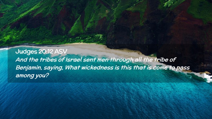 Picture 02 - Judges 20:12 ASV Desktop Wallpaper - And the tribes of Israel sent men through all the - Desktop Bible Verse Wallpaper