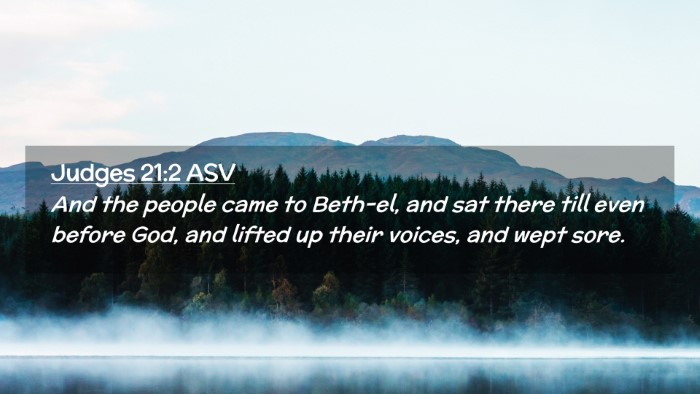 Picture 02 - Judges 21:2 ASV Desktop Wallpaper - And the people came to Beth-el, and sat there - Desktop Bible Verse Wallpaper