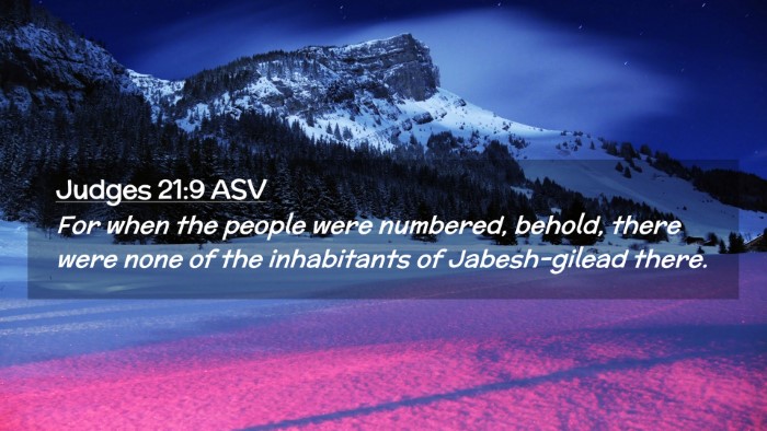 Picture 02 - Judges 21:9 ASV Desktop Wallpaper - For when the people were numbered, behold, there - Desktop Bible Verse Wallpaper