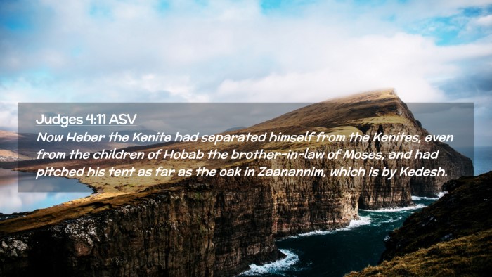 Picture 02 - Judges 4:11 ASV Desktop Wallpaper - Now Heber the Kenite had separated himself from - Desktop Bible Verse Wallpaper