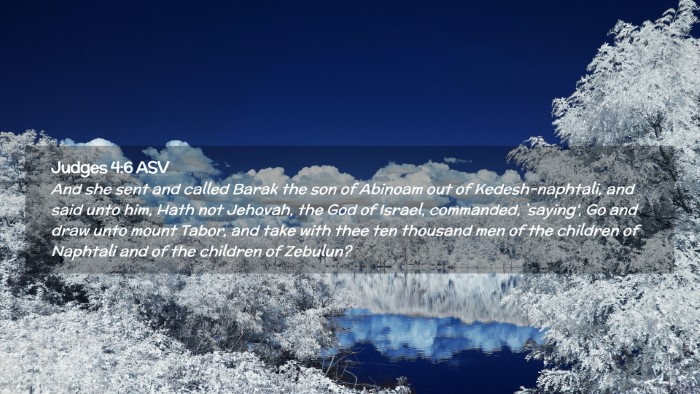 Picture 02 - Judges 4:6 ASV Desktop Wallpaper - And she sent and called Barak the son of Abinoam - Desktop Bible Verse Wallpaper