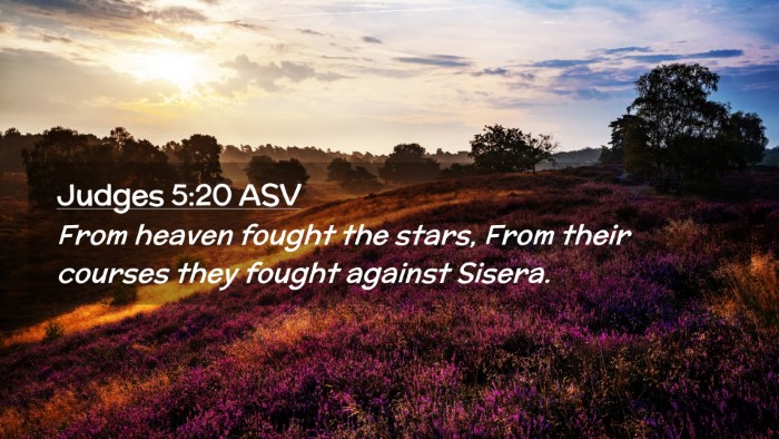 Picture 02 - Judges 5:20 ASV Desktop Wallpaper - From heaven fought the stars, From their courses - Desktop Bible Verse Wallpaper