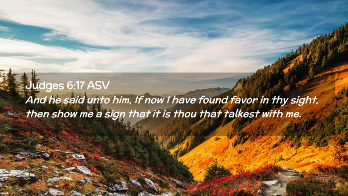 Picture 02 - Judges 6:17 ASV Desktop Wallpaper - And he said unto him, If now I have found favor - Desktop Bible Verse Wallpaper