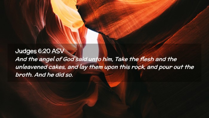 Picture 02 - Judges 6:20 ASV Desktop Wallpaper - And the angel of God said unto him, Take the - Desktop Bible Verse Wallpaper