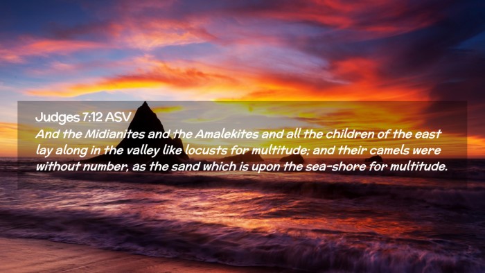 Picture 02 - Judges 7:12 ASV Desktop Wallpaper - And the Midianites and the Amalekites and all the - Desktop Bible Verse Wallpaper