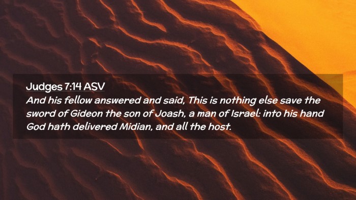 Picture 02 - Judges 7:14 ASV Desktop Wallpaper - And his fellow answered and said, This is nothing - Desktop Bible Verse Wallpaper