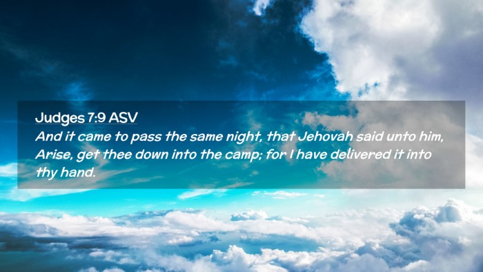 Picture 02 - Judges 7:9 ASV Desktop Wallpaper - And it came to pass the same night, that Jehovah - Desktop Bible Verse Wallpaper