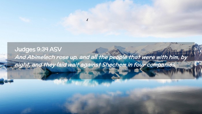 Picture 02 - Judges 9:34 ASV Desktop Wallpaper - And Abimelech rose up, and all the people that - Desktop Bible Verse Wallpaper