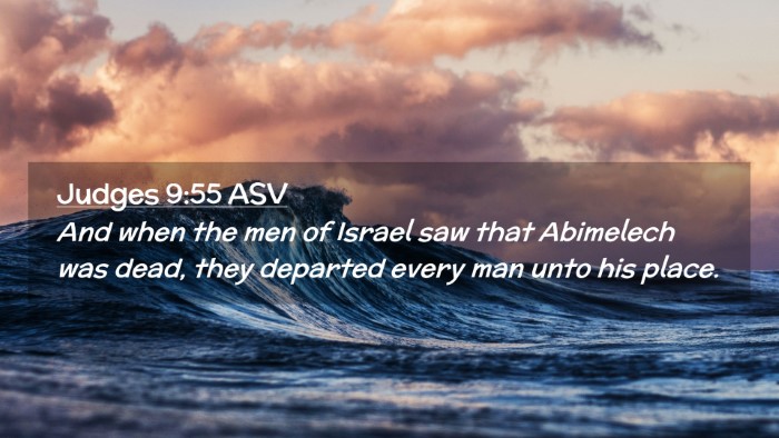 Picture 02 - Judges 9:55 ASV Desktop Wallpaper - And when the men of Israel saw that Abimelech was - Desktop Bible Verse Wallpaper