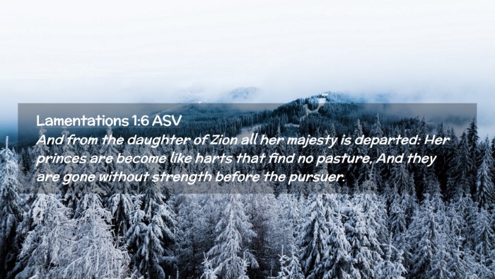 Picture 02 - Lamentations 1:6 ASV Desktop Wallpaper - And from the daughter of Zion all her majesty is - Desktop Bible Verse Wallpaper