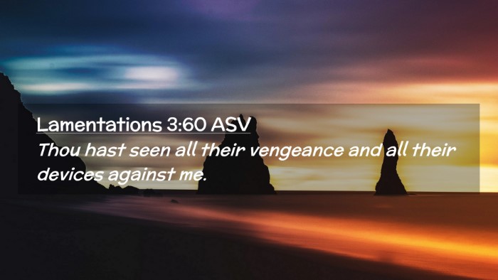 Picture 02 - Lamentations 3:60 ASV Desktop Wallpaper - Thou hast seen all their vengeance and all their - Desktop Bible Verse Wallpaper