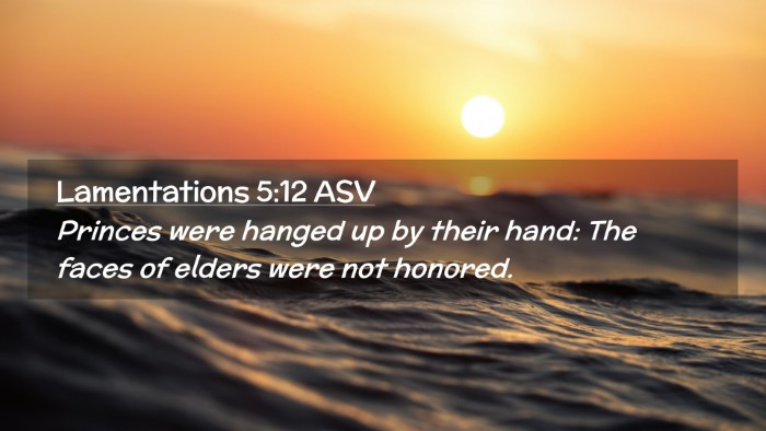 Picture 02 - Lamentations 5:12 ASV Desktop Wallpaper - Princes were hanged up by their hand: The faces - Desktop Bible Verse Wallpaper