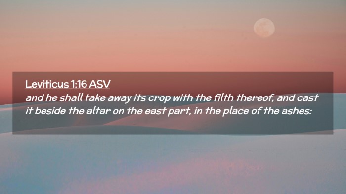 Picture 02 - Leviticus 1:16 ASV Desktop Wallpaper - and he shall take away its crop with the filth - Desktop Bible Verse Wallpaper