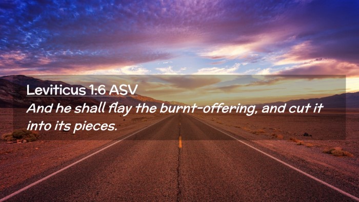 Picture 02 - Leviticus 1:6 ASV Desktop Wallpaper - And he shall flay the burnt-offering, and cut it - Desktop Bible Verse Wallpaper