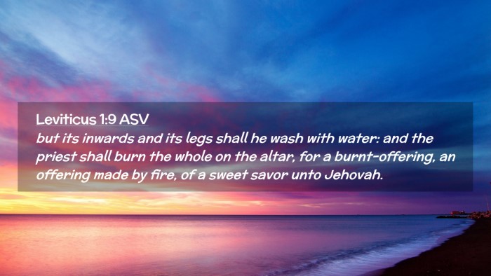 Picture 02 - Leviticus 1:9 ASV Desktop Wallpaper - but its inwards and its legs shall he wash with - Desktop Bible Verse Wallpaper