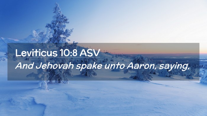 Picture 02 - Leviticus 10:8 ASV Desktop Wallpaper - And Jehovah spake unto Aaron, - Desktop Bible Verse Wallpaper