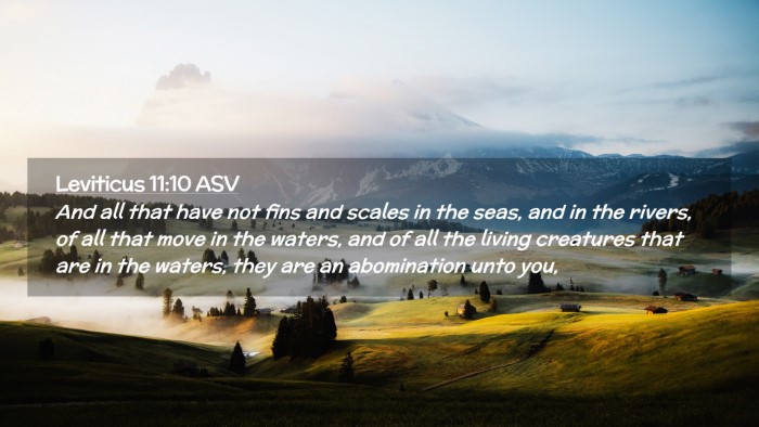 Picture 02 - Leviticus 11:10 ASV Desktop Wallpaper - And all that have not fins and scales in the - Desktop Bible Verse Wallpaper