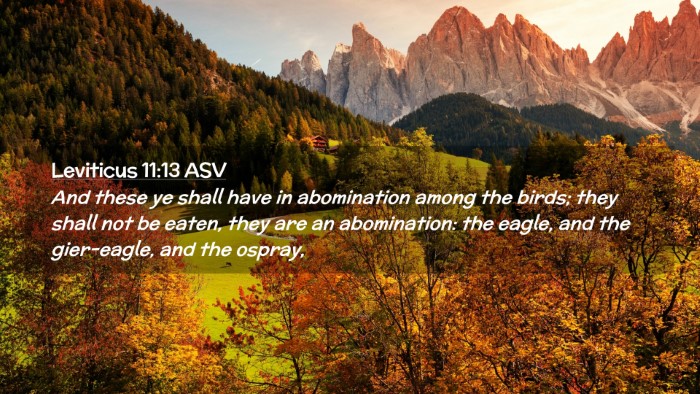 Picture 02 - Leviticus 11:13 ASV Desktop Wallpaper - And these ye shall have in abomination among the - Desktop Bible Verse Wallpaper