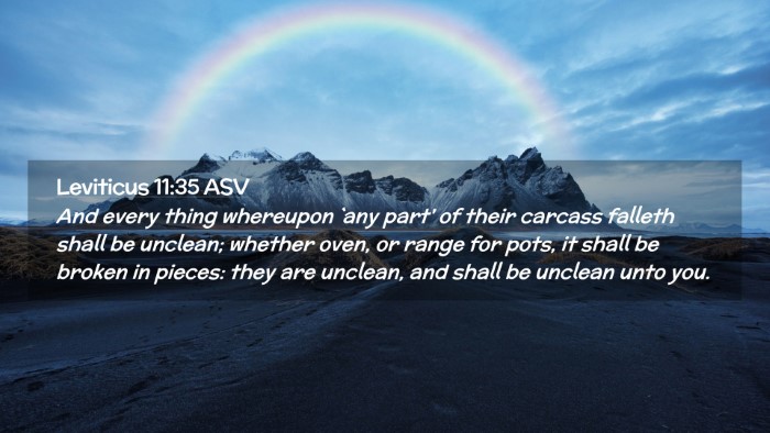 Picture 02 - Leviticus 11:35 ASV Desktop Wallpaper - And every thing whereupon `any part' of their - Desktop Bible Verse Wallpaper