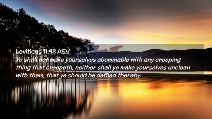 Picture 02 - Leviticus 11:43 ASV Desktop Wallpaper - Ye shall not make yourselves abominable with any - Desktop Bible Verse Wallpaper