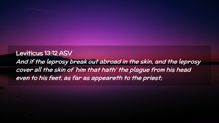 Picture 02 - Leviticus 13:12 ASV Desktop Wallpaper - And if the leprosy break out abroad in the skin, - Desktop Bible Verse Wallpaper