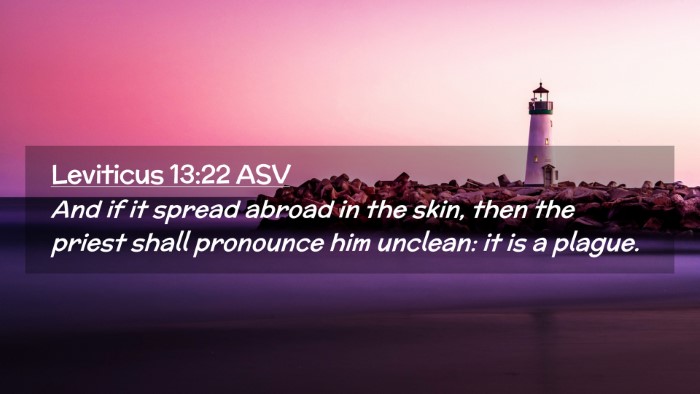 Picture 02 - Leviticus 13:22 ASV Desktop Wallpaper - And if it spread abroad in the skin, then the - Desktop Bible Verse Wallpaper