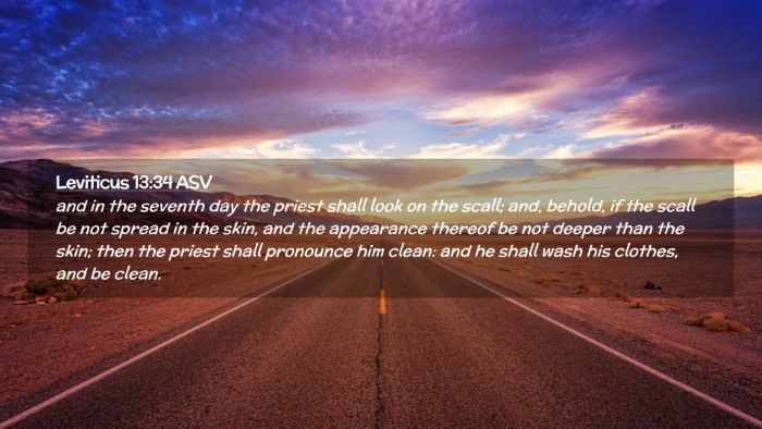 Picture 02 - Leviticus 13:34 ASV Desktop Wallpaper - and in the seventh day the priest shall look on - Desktop Bible Verse Wallpaper