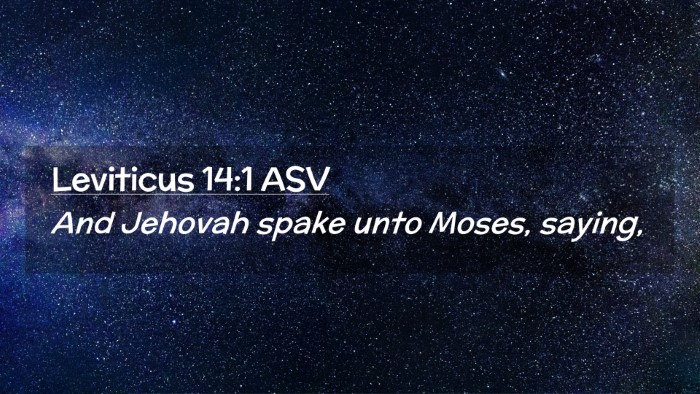 Picture 02 - Leviticus 14:1 ASV Desktop Wallpaper - And Jehovah spake unto Moses, - Desktop Bible Verse Wallpaper