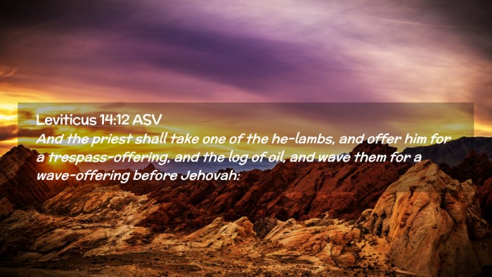 Picture 02 - Leviticus 14:12 ASV Desktop Wallpaper - And the priest shall take one of the he-lambs, - Desktop Bible Verse Wallpaper