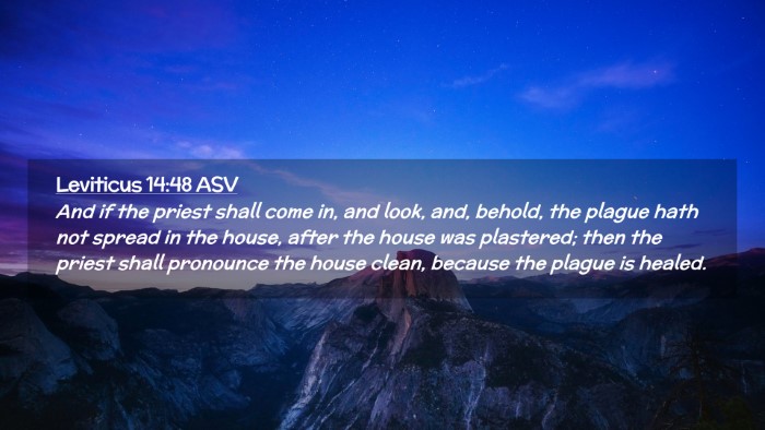 Picture 02 - Leviticus 14:48 ASV Desktop Wallpaper - And if the priest shall come in, and look, and, - Desktop Bible Verse Wallpaper