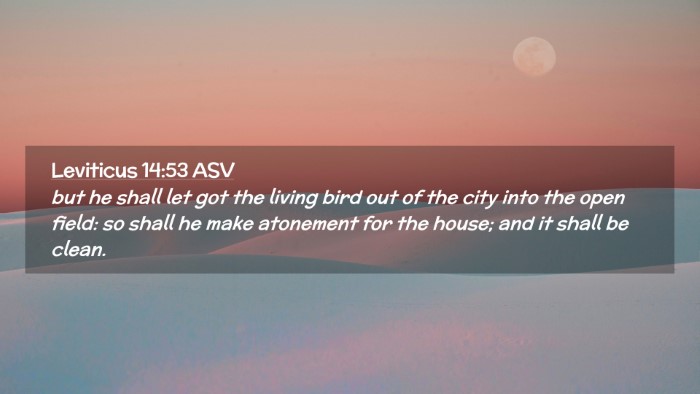 Picture 02 - Leviticus 14:53 ASV Desktop Wallpaper - but he shall let got the living bird out of the - Desktop Bible Verse Wallpaper