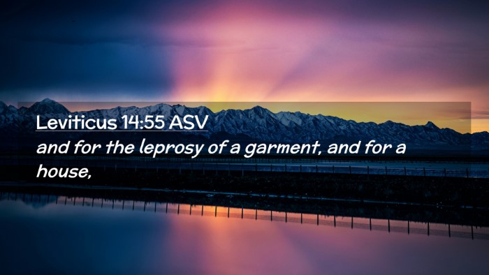 Picture 02 - Leviticus 14:55 ASV Desktop Wallpaper - and for the leprosy of a garment, and for a - Desktop Bible Verse Wallpaper