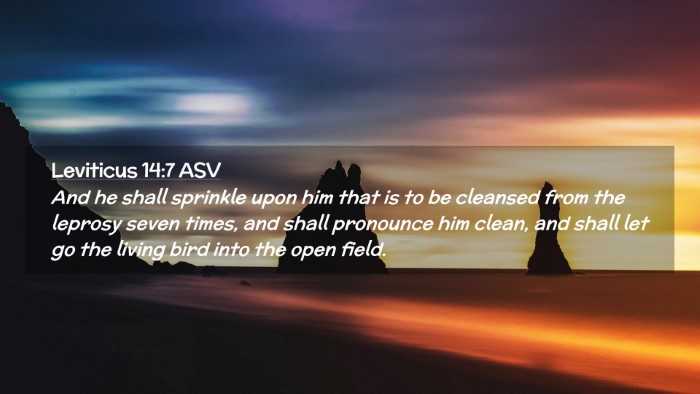 Picture 02 - Leviticus 14:7 ASV Desktop Wallpaper - And he shall sprinkle upon him that is to be - Desktop Bible Verse Wallpaper