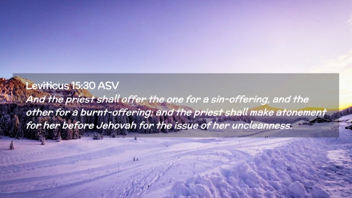 Picture 02 - Leviticus 15:30 ASV Desktop Wallpaper - And the priest shall offer the one for a - Desktop Bible Verse Wallpaper