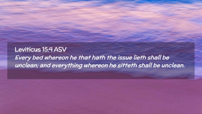 Picture 02 - Leviticus 15:4 ASV Desktop Wallpaper - Every bed whereon he that hath the issue lieth - Desktop Bible Verse Wallpaper