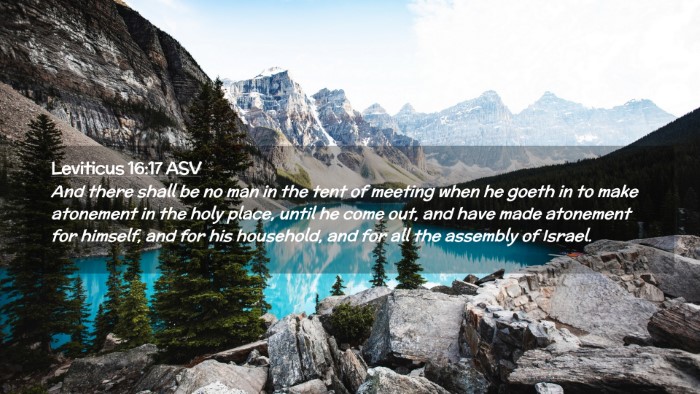 Picture 02 - Leviticus 16:17 ASV Desktop Wallpaper - And there shall be no man in the tent of meeting - Desktop Bible Verse Wallpaper