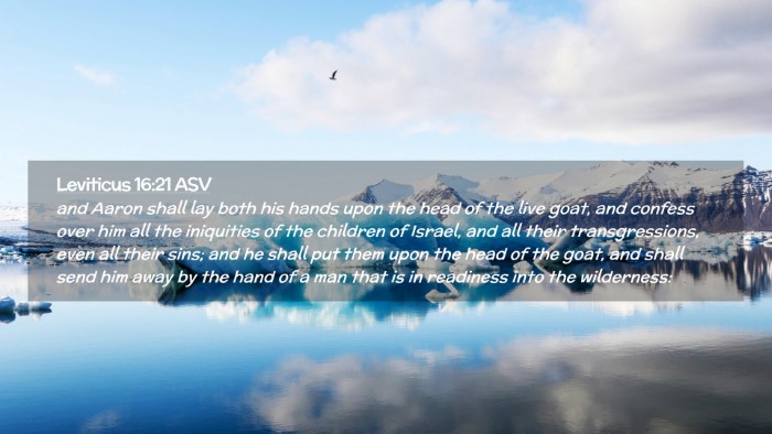 Picture 02 - Leviticus 16:21 ASV Desktop Wallpaper - and Aaron shall lay both his hands upon the head - Desktop Bible Verse Wallpaper