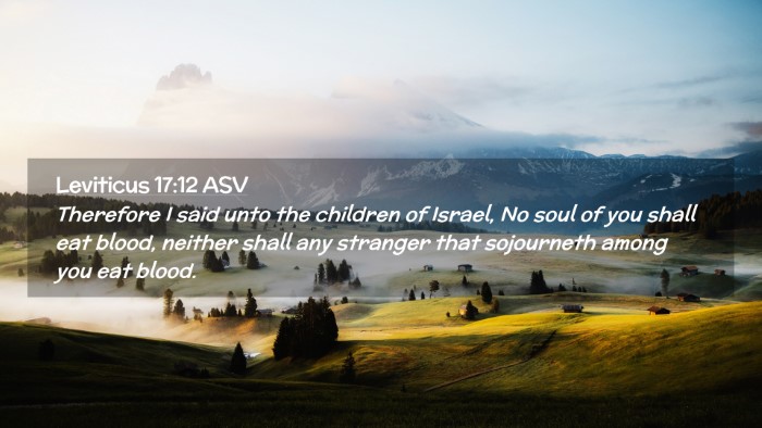 Picture 02 - Leviticus 17:12 ASV Desktop Wallpaper - Therefore I said unto the children of Israel, No - Desktop Bible Verse Wallpaper