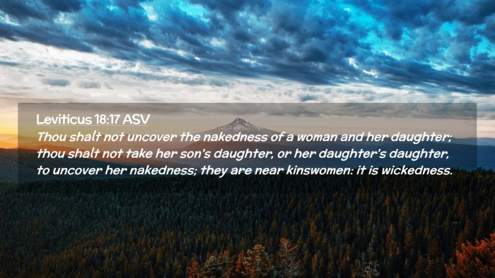 Picture 02 - Leviticus 18:17 ASV Desktop Wallpaper - Thou shalt not uncover the nakedness of a woman - Desktop Bible Verse Wallpaper